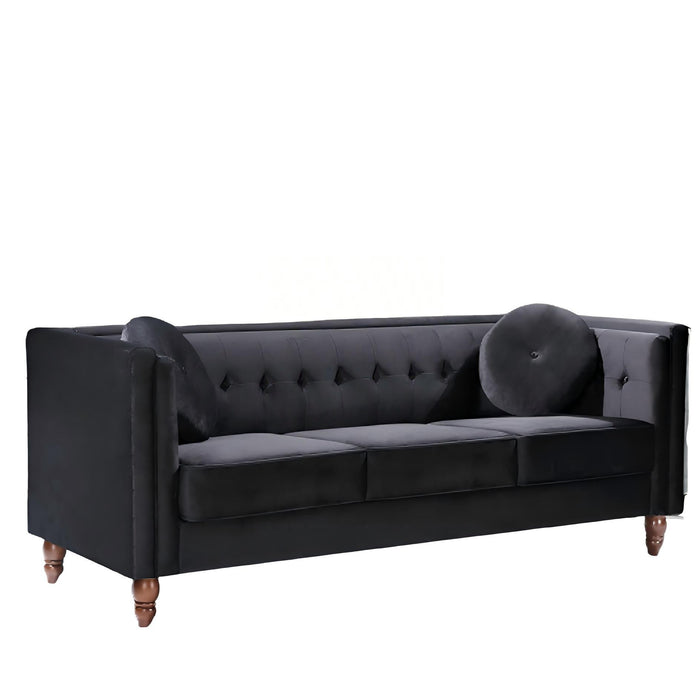 Chesterfield Sofa With Square Arms For Living Room