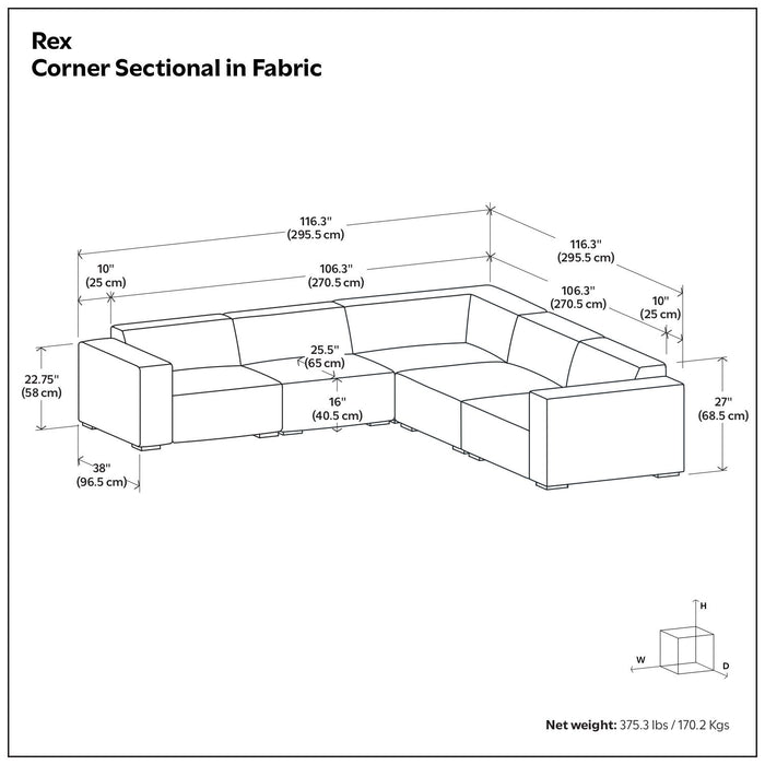 Rex - Handcrafted Sectional Sofa