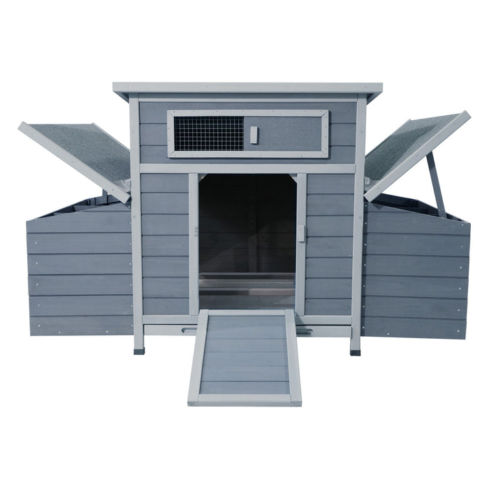 Large Chicken Coop Outdoor Hen House & Dual Nesting Boxes