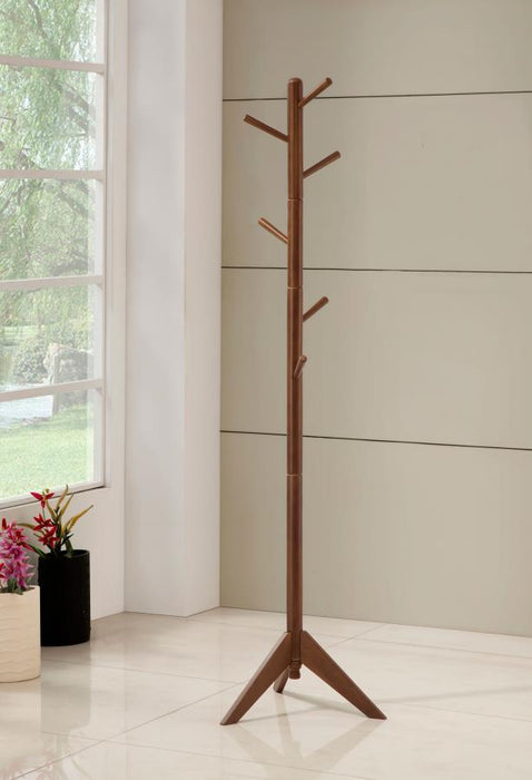 Devlin - 6 Hook Freestanding Wood Coat Rack Hat Hanger