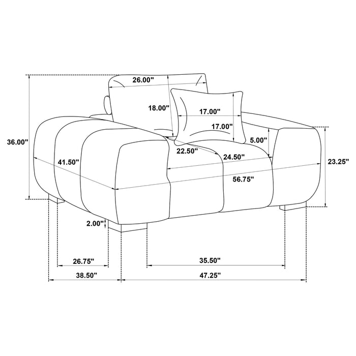 Plather - Track Arm Accent Chair