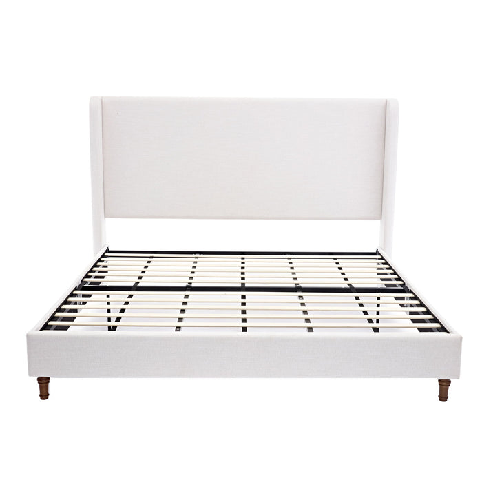 Harper - Tall Headboard Upholstered Bed / High Headboard / Elegant Simplicity / No Box Spring Needed