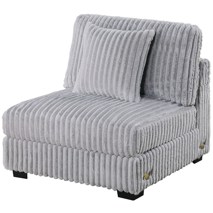 Armless Chair With Pillow, Living Room Furniture