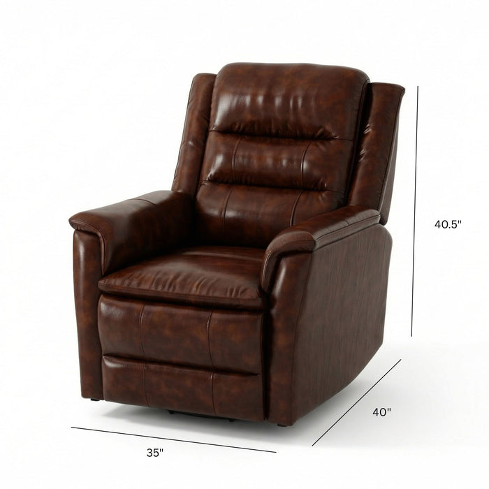 Swivel Recliner With Manual Adjustable Footrest