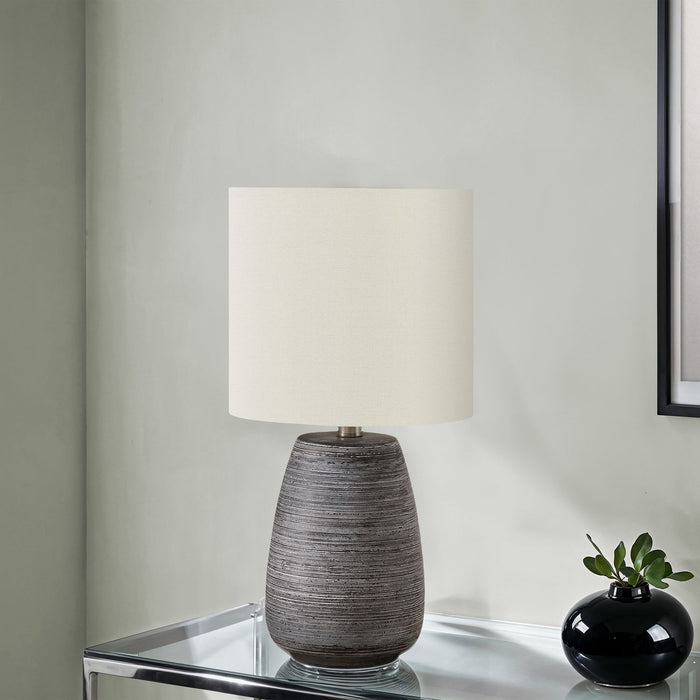 Lighting, Table Lamp, Ceramic, Contemporary - Gray / Cream