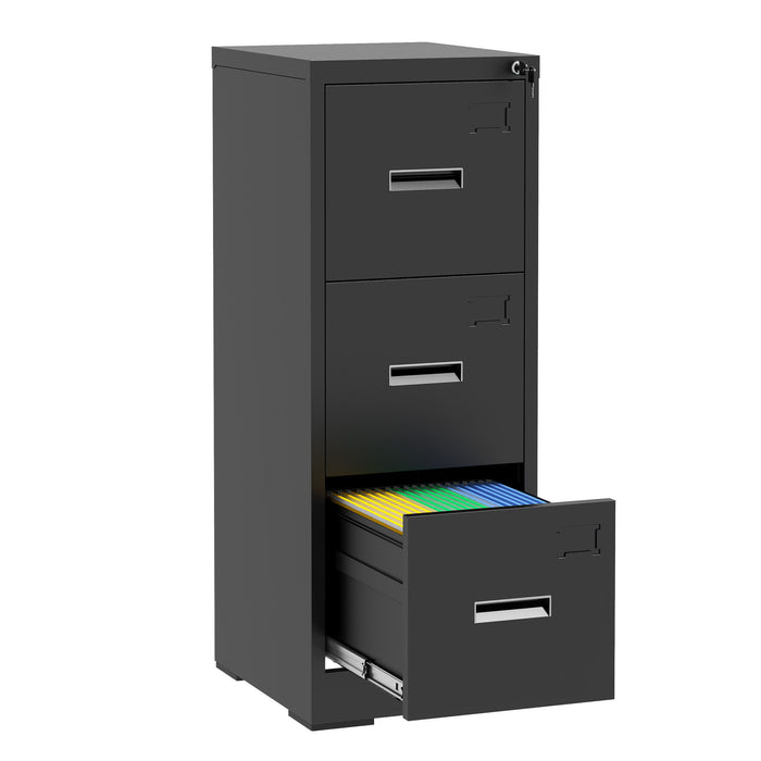 Modern Drawer Metal Vertical File Cabinet With Lock And Card Slot For Office