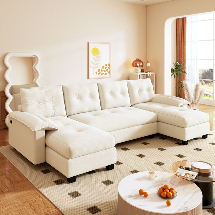 U-Shaped Sleeper Sofa With Pull Out Bed