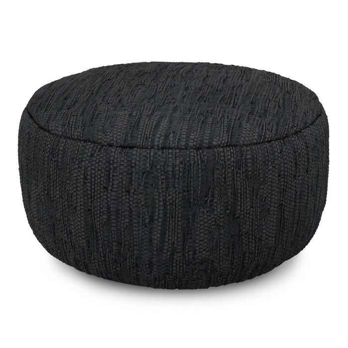 Fredrik - Round Pouf - Black