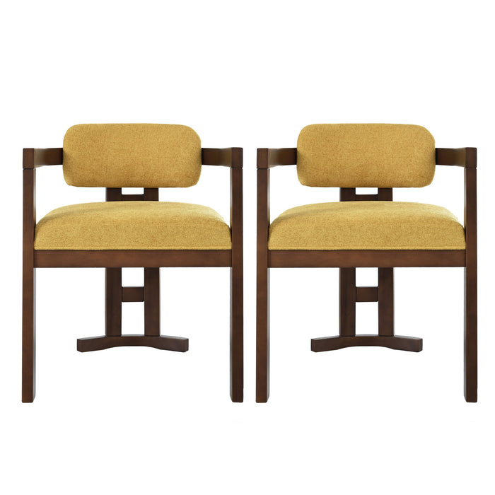 Stylish Indoor Upholstered Wood Dining Chair (Set of 2)