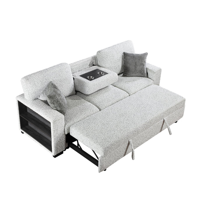 Prato - 2 Piece Sofa And Loveseat Set With Storage - Gray