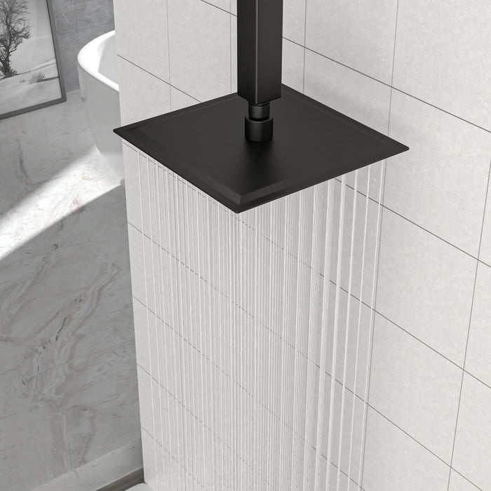 8" Square Rain Shower Head, Ceiling / Wall Mount Stainless Steel Bath Fixture