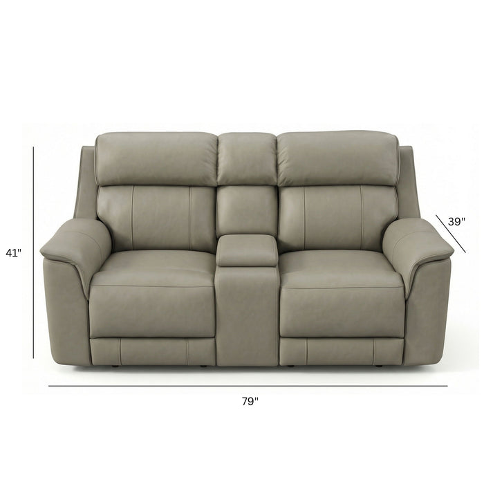 Oslo - Dual Power Reclining Loveseat With Console