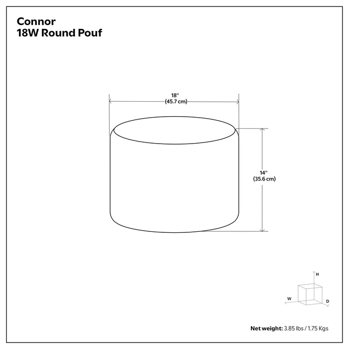 Connor - Handcrafted Round Pouf