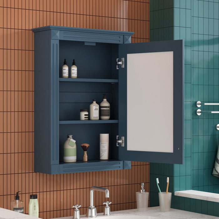 Wall Mounted Bathroom Storage Medicine Cabinet For Over Toilet With Mirror
