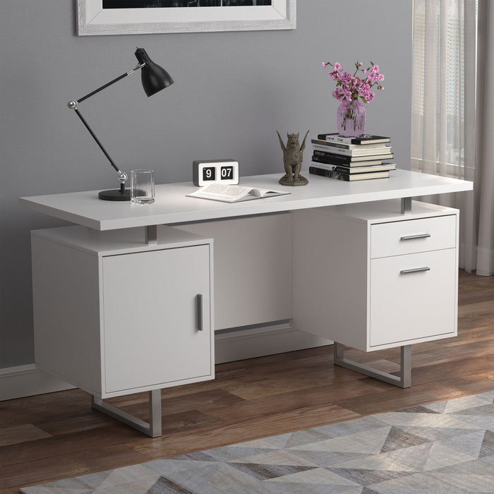 Jensen - 2 Drawer Desk - White