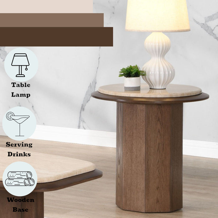 Kasha - End Table - Walnut