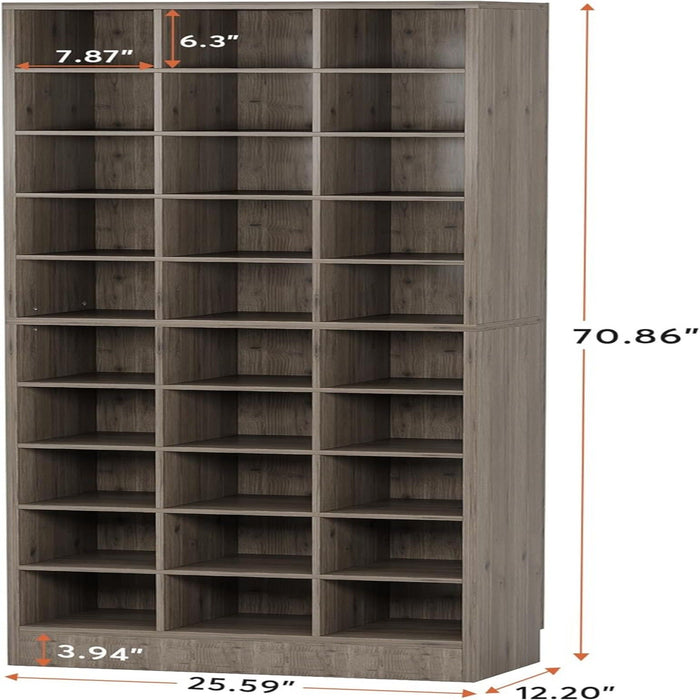 10 Tier Shoe Storage Cabinet With 30 Cubbies