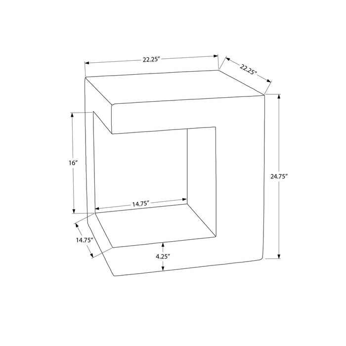 Contemporary Square Accent Table Indoor / Outdoor