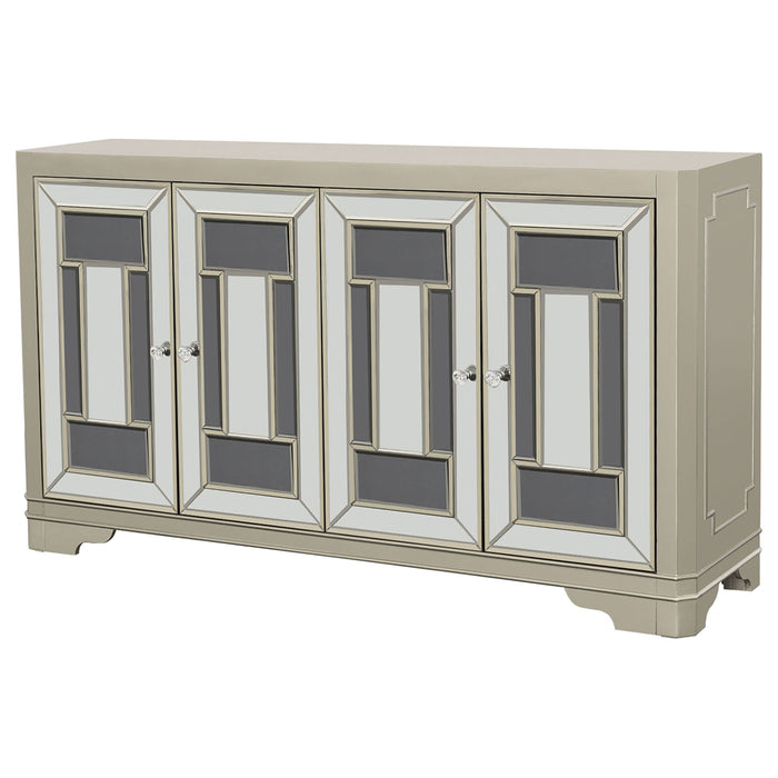Adriane - 4 Door Accent Cabinet - Champagne