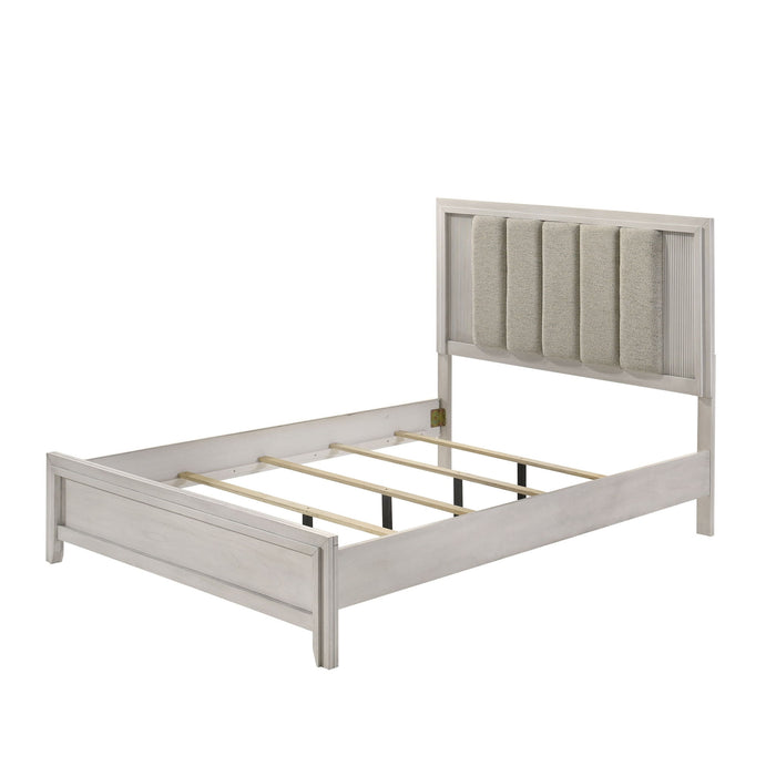 Plush Upholstered Headboard Framed Bed