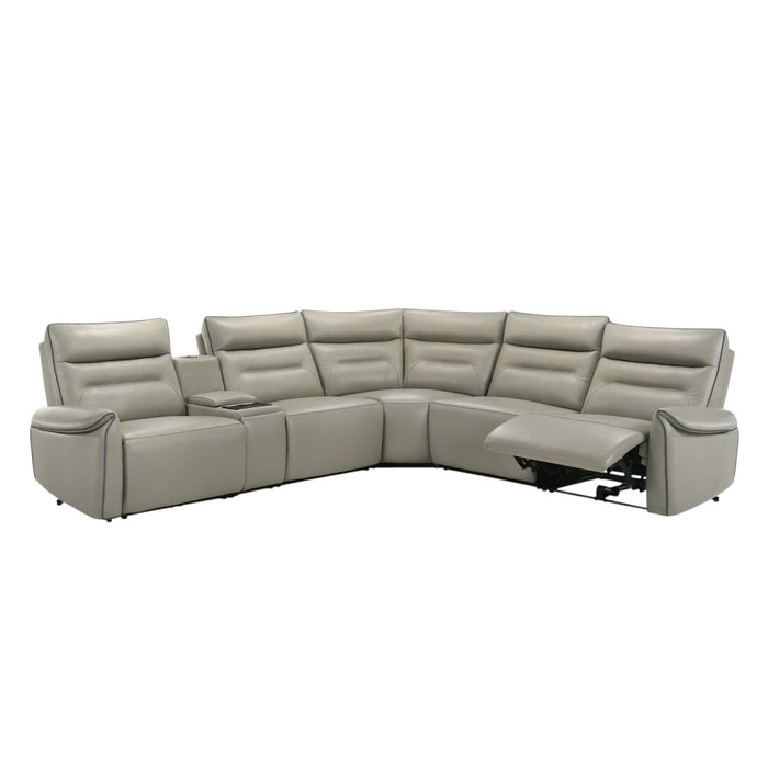 Jayke - Power Motion Sectional Sofa - Light Gray