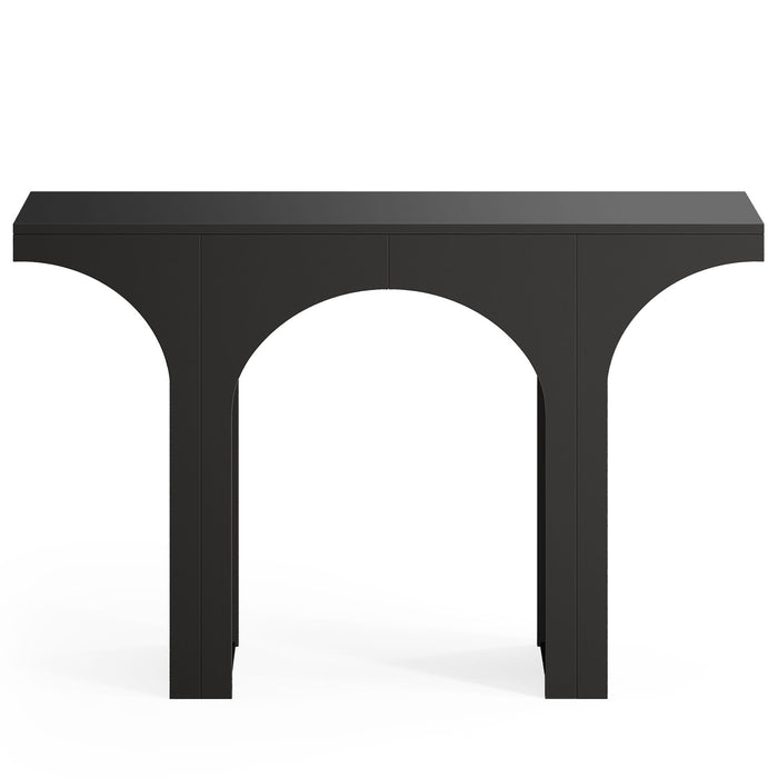Console Table With Arched Base For Entryway - Black
