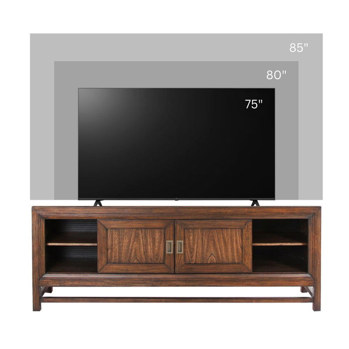 TV Stand Console, For TVs Up To 85", 2 Tone - Brown