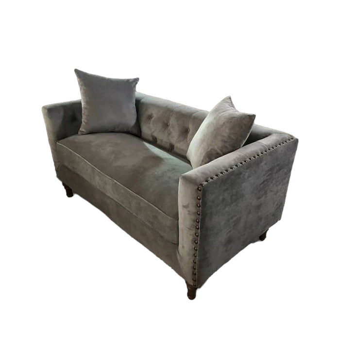 Sidonia - Loveseat With 2 Pillows - Gray