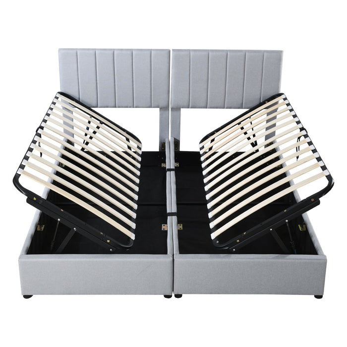 Upholstered Platform Bed With A Hydraulic Storage System