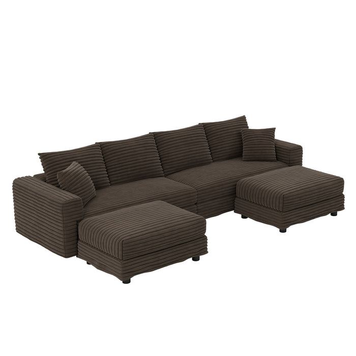 Modern Comfy Upholstered Sofa Cloud Couch & Deep Seat Couches