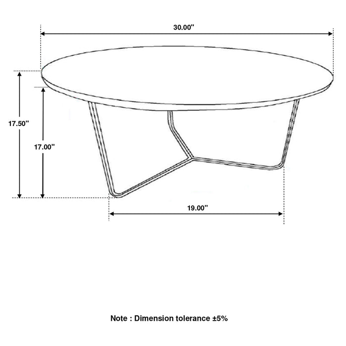 Accent Table With Slim Tripod Base - Brown