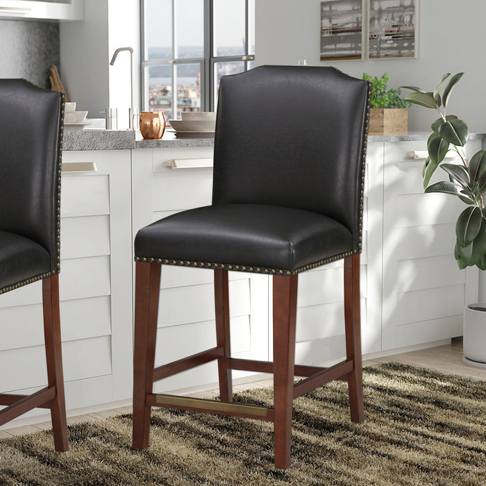 Blaire - Stationary Counter Stool With Nail Heads