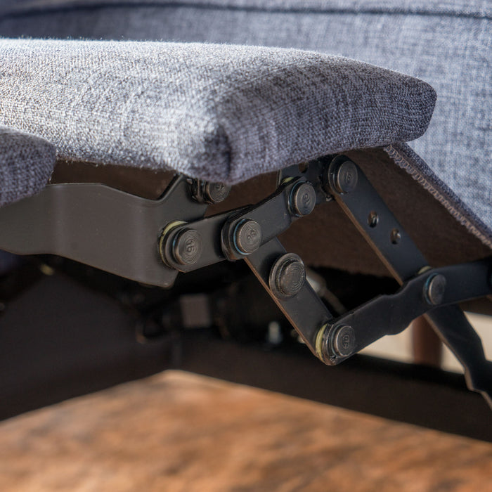 Mid-Century Modern Recliner With Button Tufted Waffle Stitch