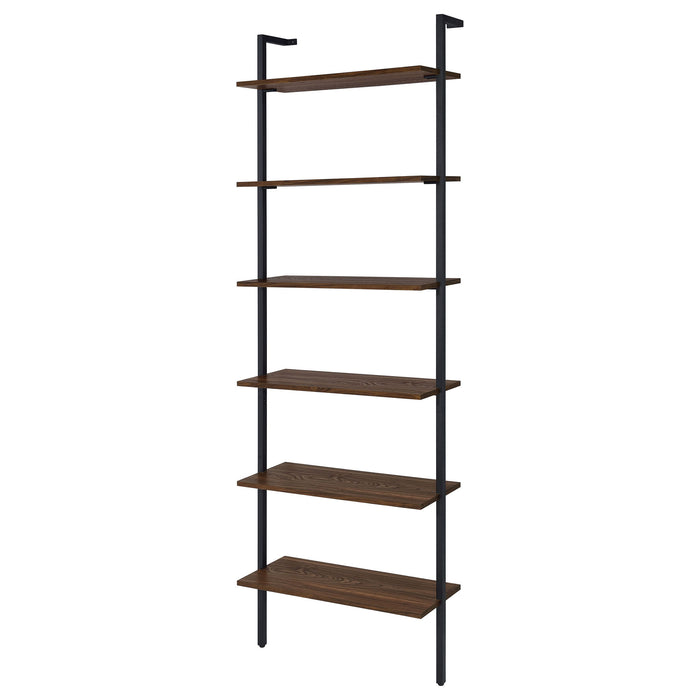 Christy - Owens - 6 Shelf Wall Bookshelf - Walnut