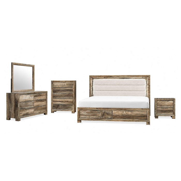 Cllisie - 5 Piece Bedroom Set With Padded Headboard