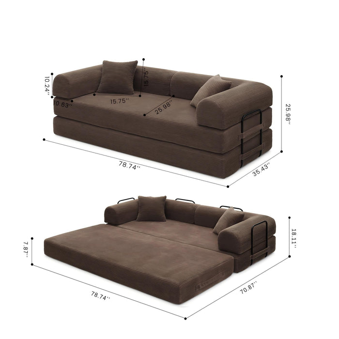 Convertible Foldable Floor Sofa Bed For Living Room