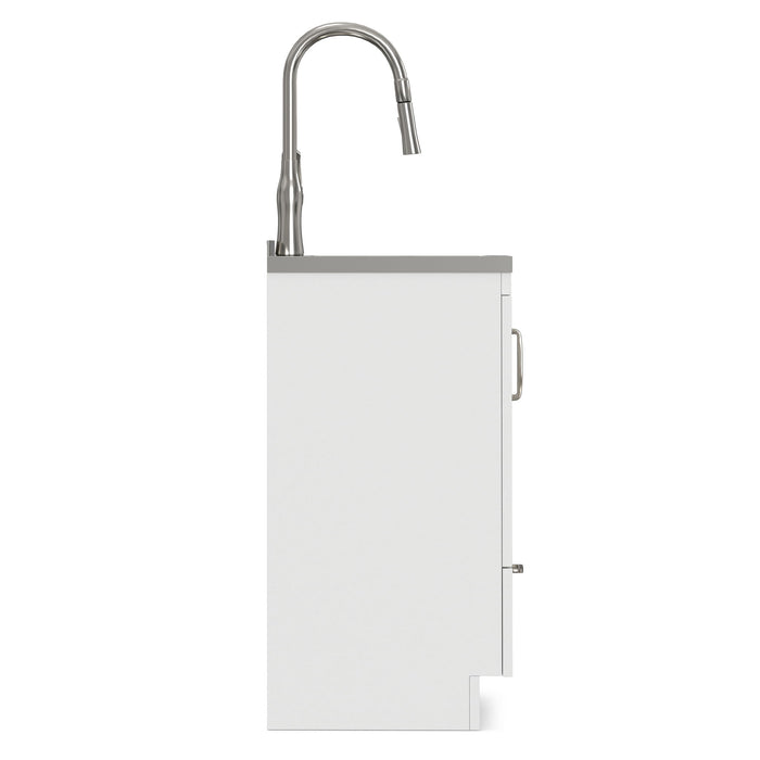 Reed - Deluxe Laundry Cabinet With Pull-Out Faucet And Stainless Steel Sink