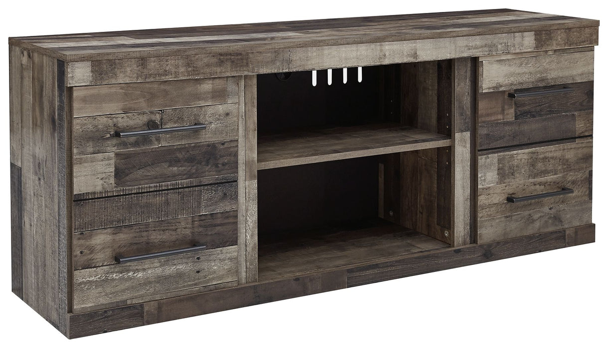 Derekson - Multi Grey - Soporte para TV LG con opción de chimenea