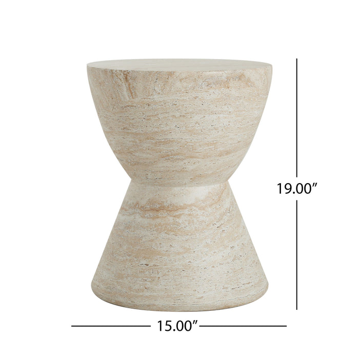 Outdoor, Lightweight Concrete Side Table