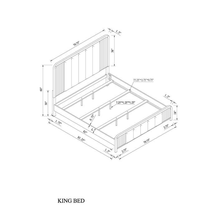 Beverly - Bed With Fluted Detailing