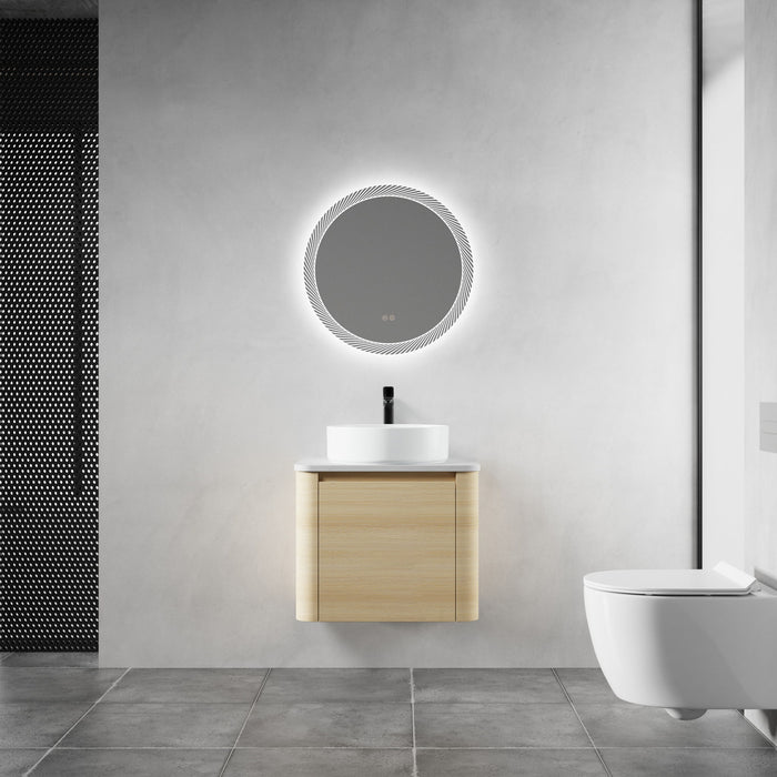 Mounted Bathroom Vanity With Art Sink & 2 Soft Close Doors