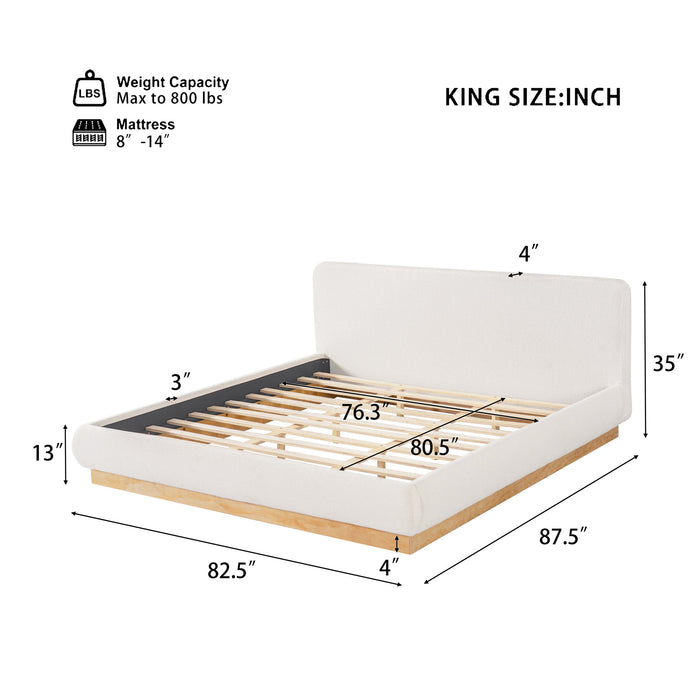 Upholstered Platform Bed Frame, No Box Spring Required