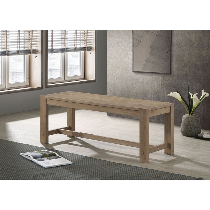 Malvika - Trestle Base Dining Bench - Brown