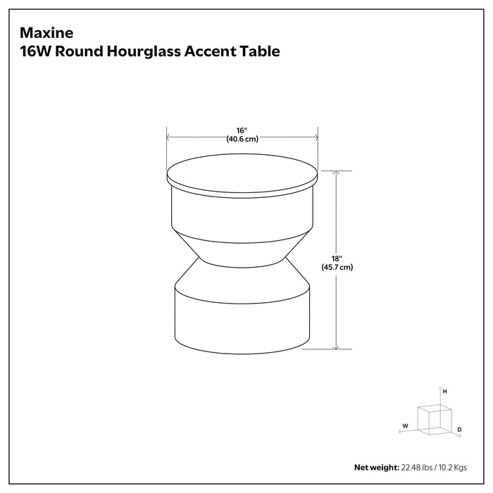 Maxine - Side Table - Black White