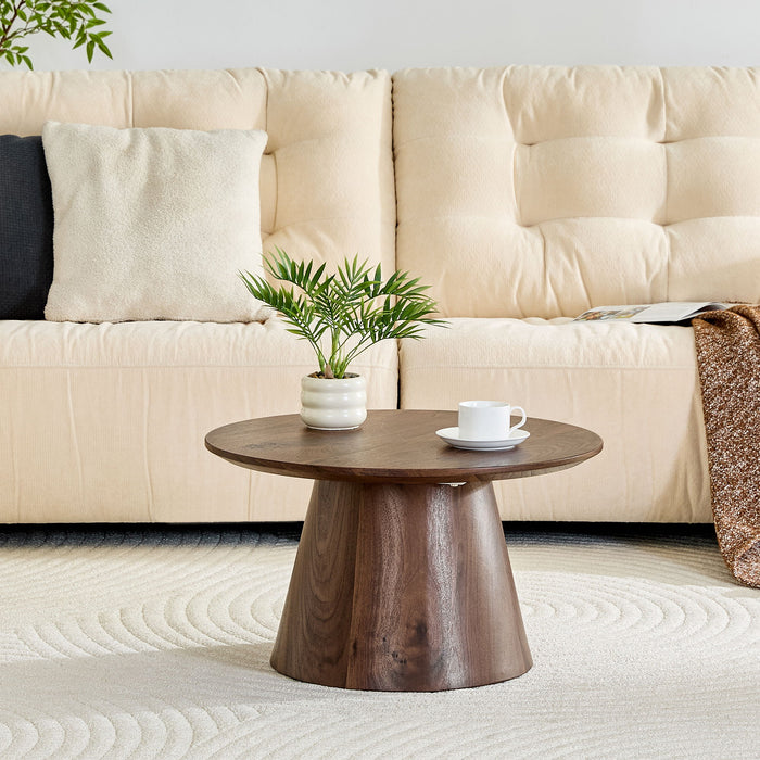 Circular Coffee Table With Adjustable Feet