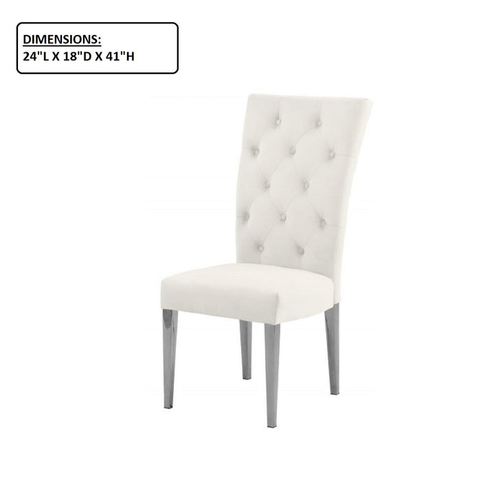 Modern Upholstered Tufted Dining Chair (Set of 2)