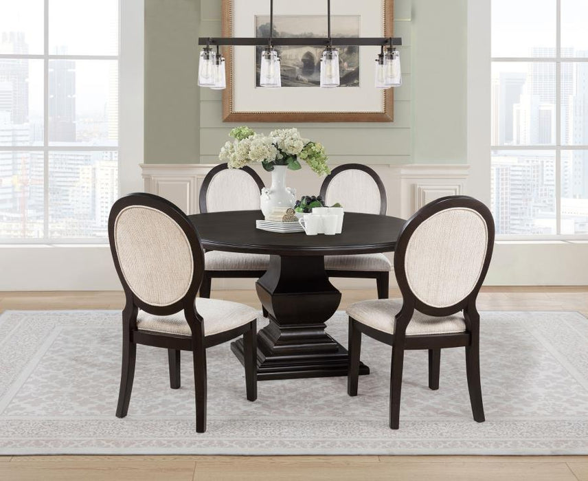 Twyla - Round Wood Dining Room Table Set