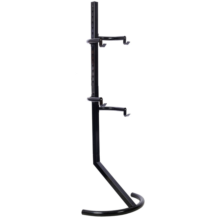 Indoor Bike Rack Stand For 1 - 2 Bicycles With Adjustable Arms - Black