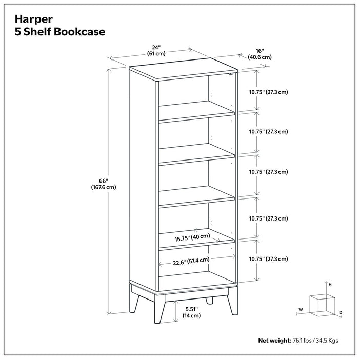 Harper - Handcrafted Bookcase With Storage