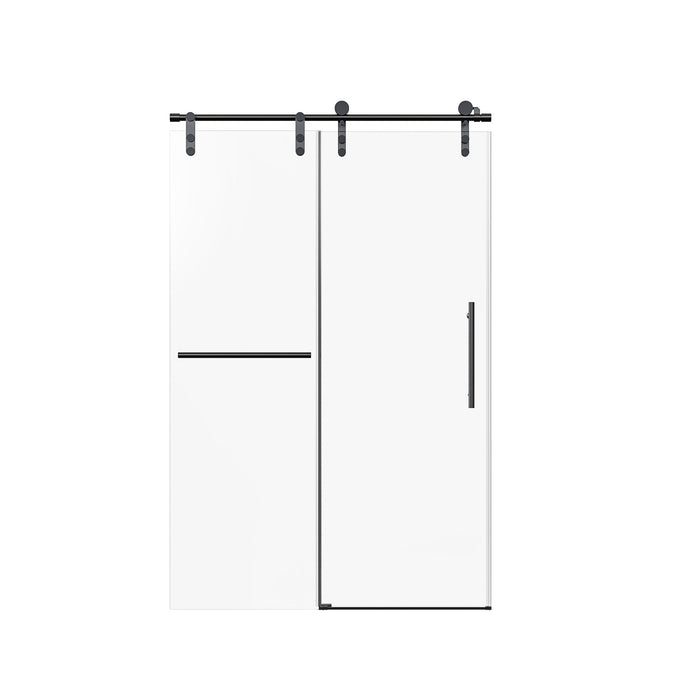 Frameless Single Sliding Shower Doors With Towel Rail & Handle